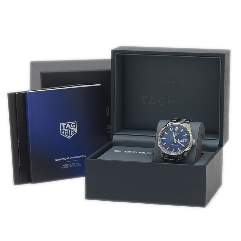 カレラ デイデイト 41mm ブルー文字盤 SS オートマ WDA2112.BA0043 腕時計