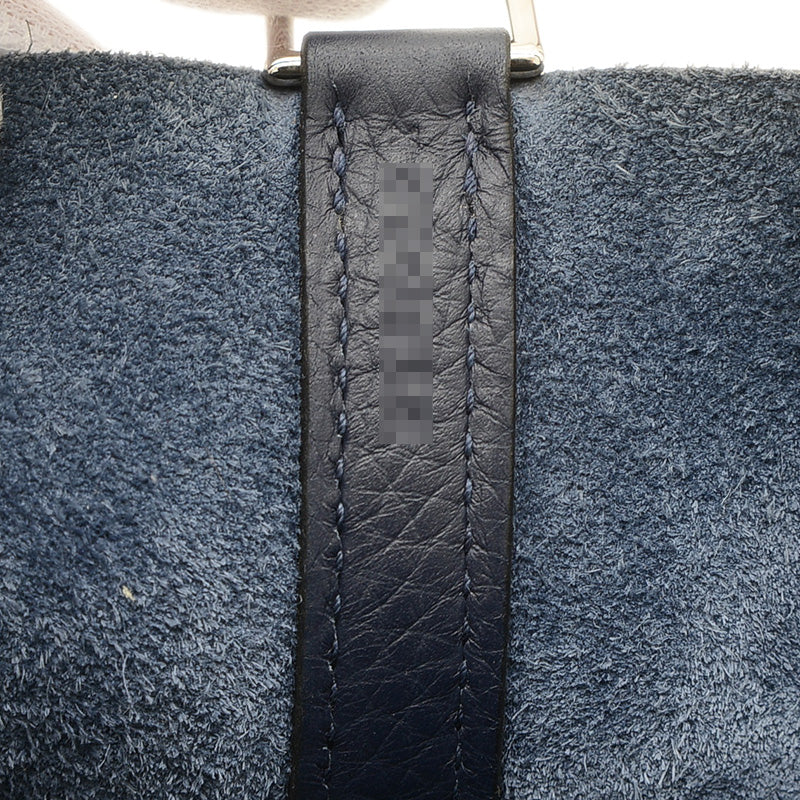 ピコタンロック PM 18 トリヨン ブルーニュイ シルバー金具 X刻印 ハンドバッグ