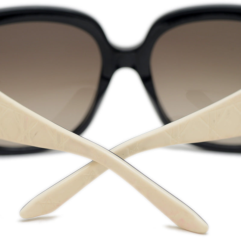 LadyLady1 サングラス プラスチック ブラック/アイボリー G4FHA サングラス