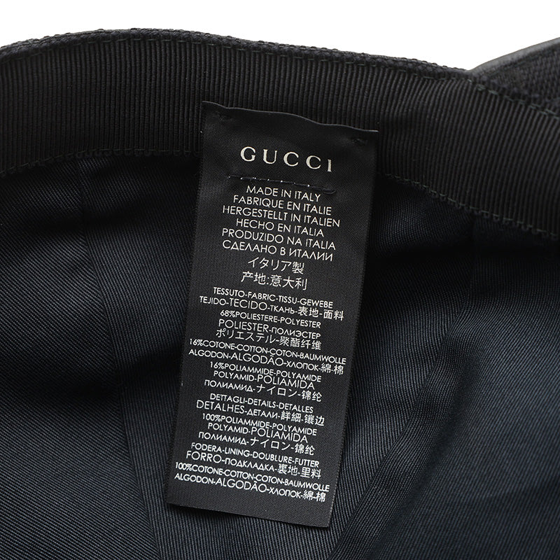 GGキャンバス ベースボールキャップ ポリエステル混 ブラック XLサイズ キャップ