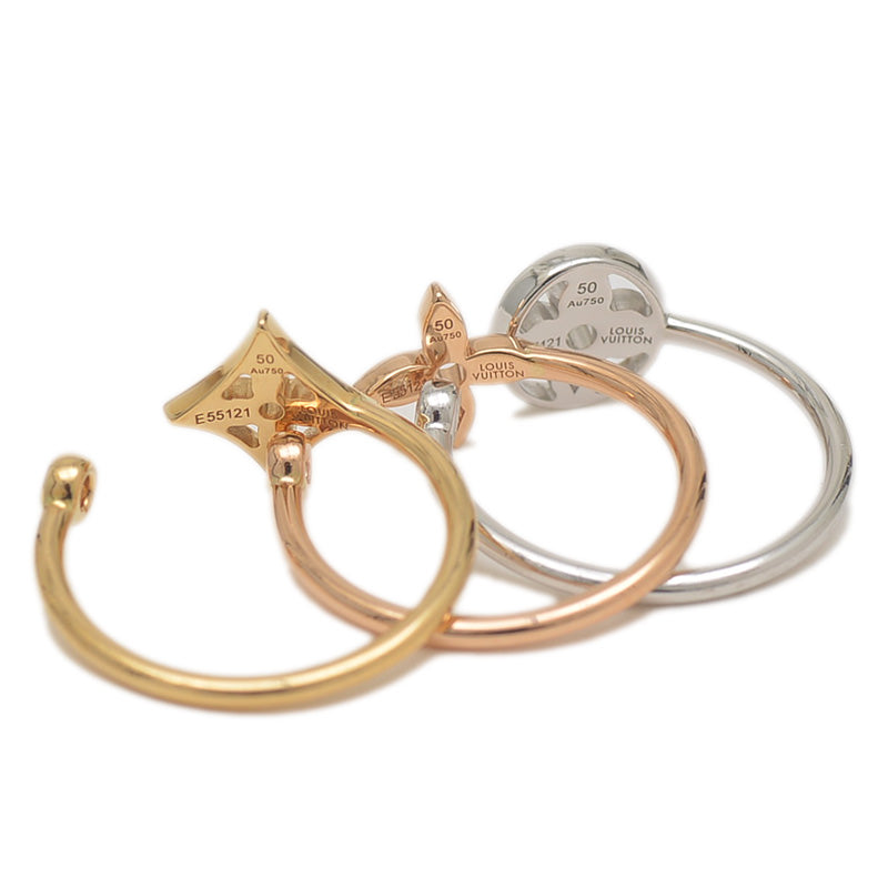 モノグラム イディール リング K18YG/PG/WG/ダイヤ #50 Q9F15E リング・指輪