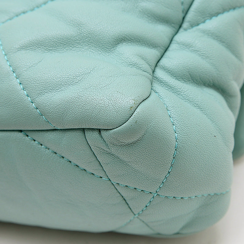 シャネル19 ディズヌフ ラムスキン チェーンショルダーバッグ ブルー AS1160 ショルダーバッグ