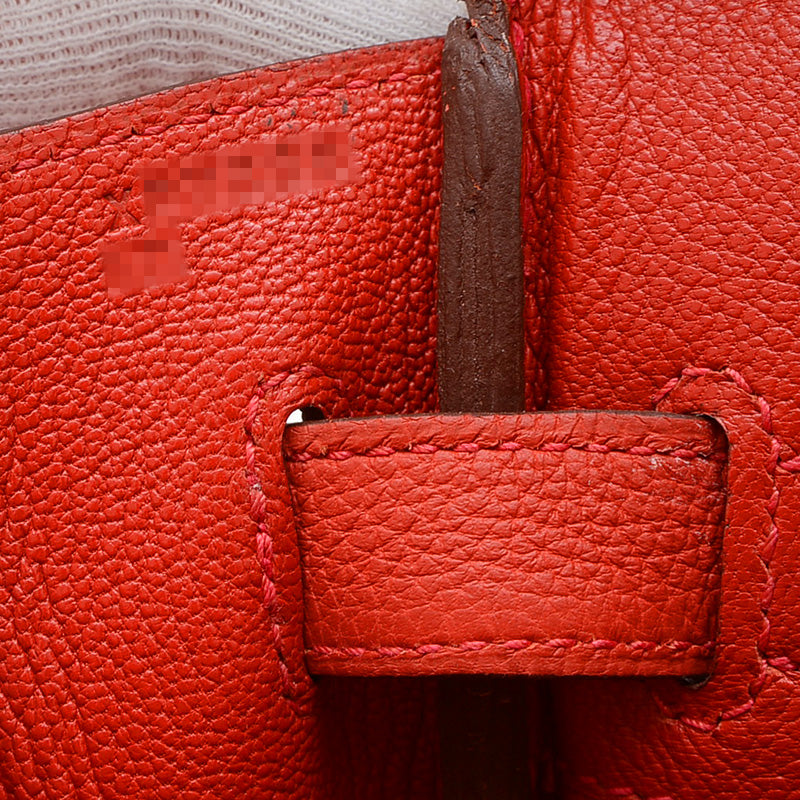 バーキン30 トゴ ヴァーミリオンレッド シルバー金具 X刻印 ハンドバッグ