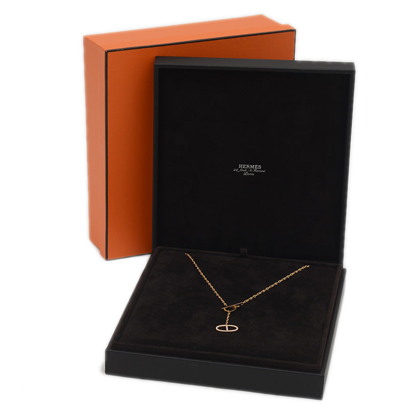 シェーヌダンクル コントゥール ネックレス K18PG/ダイヤ ネックレス