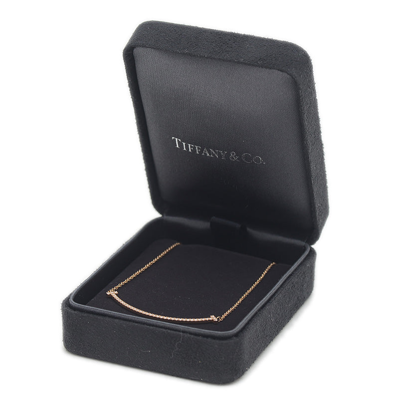 Tスマイル ネックレス スモール ダイヤ K18PG ネックレス