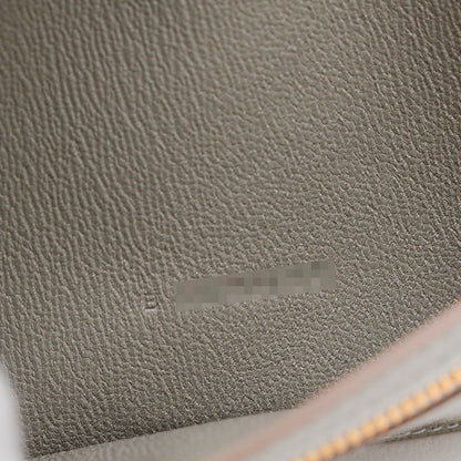 ベアンスフレ 二つ折り長財布 クロコアリゲーター パールグレー ゴールド金具 B刻印 長財布