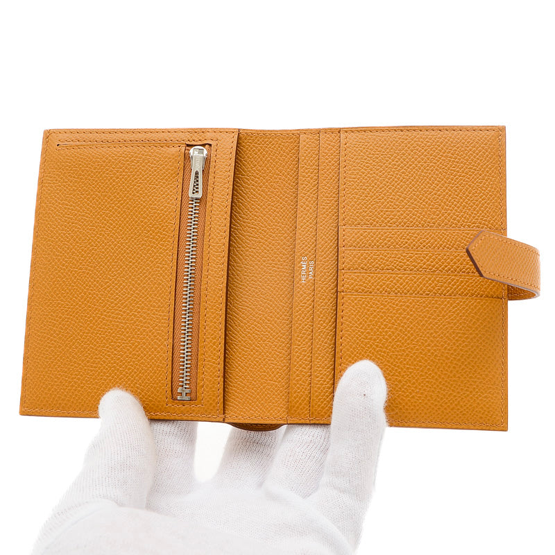 ベアンコンパクト 二つ折り財布 エプソン セサミ シルバー金具 W刻印 二つ折り財布