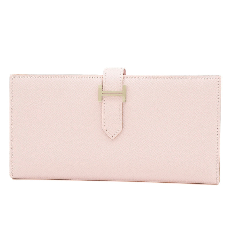 ベアンスフレ 二つ折り長財布 エプソン モーヴペール シルバー金具 B刻印 長財布