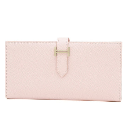 ベアンスフレ 二つ折り長財布 エプソン モーヴペール シルバー金具 B刻印 長財布