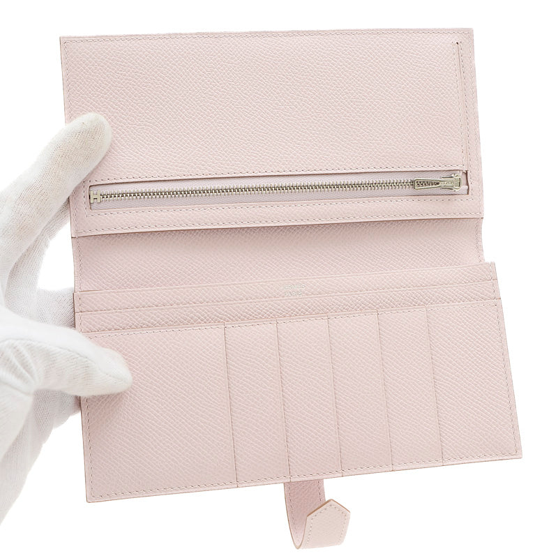 ベアンスフレ 二つ折り長財布 エプソン モーヴペール シルバー金具 B刻印 長財布