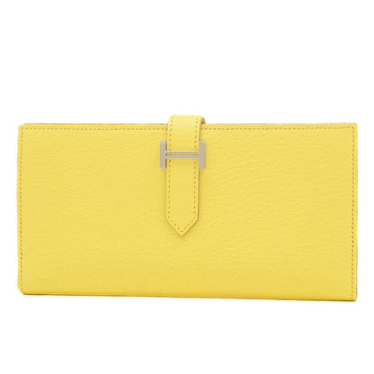 ベアンスフレ 二つ折り長財布 エプソン リモンチェッロ シルバー金具 B刻印 長財布