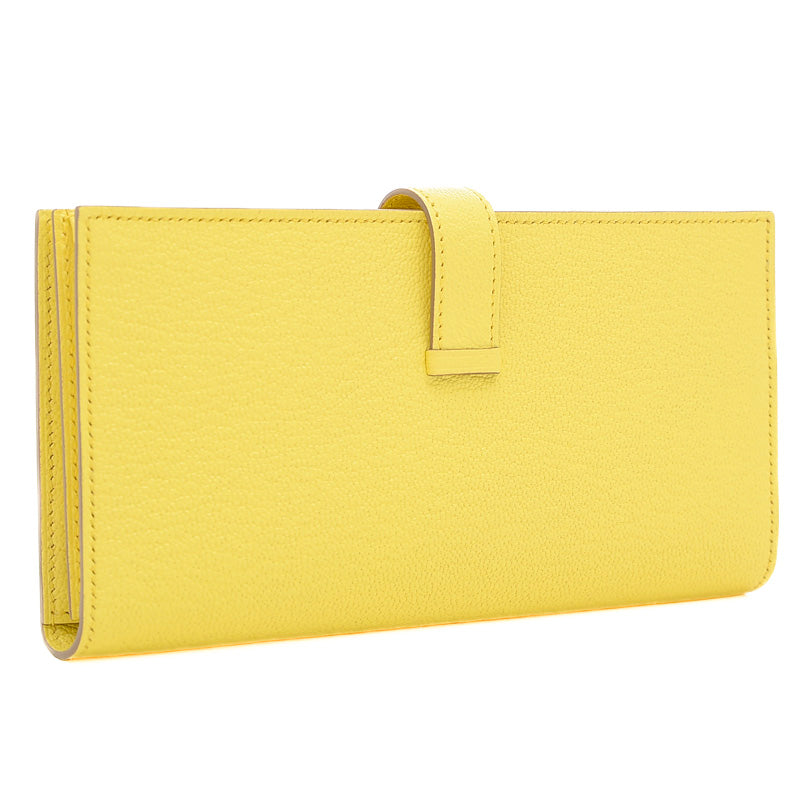 ベアンスフレ 二つ折り長財布 エプソン リモンチェッロ シルバー金具 B刻印 長財布