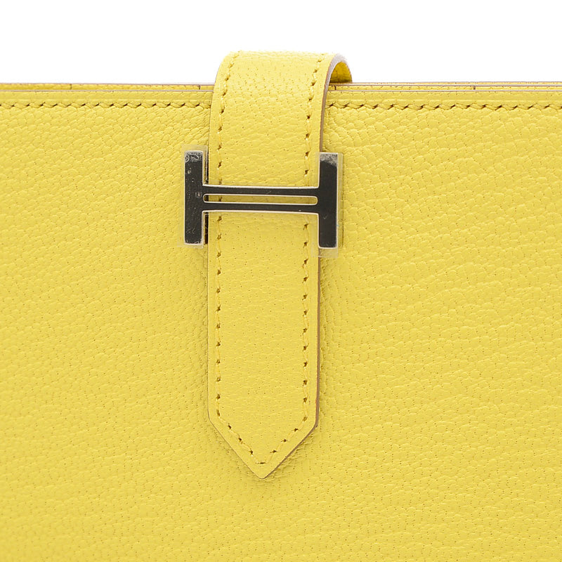 ベアンスフレ 二つ折り長財布 エプソン リモンチェッロ シルバー金具 B刻印 長財布