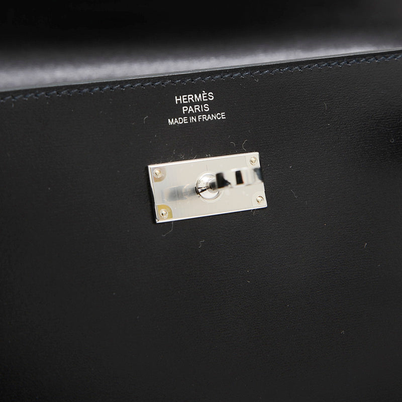 ケリートゥーゴー ショルダーウォレット ボックスカーフ ブラック シルバー金具 長財布