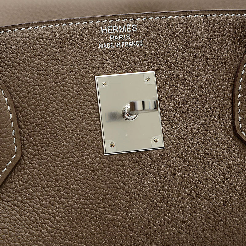 バーキン40 トゴ エトゥープ シルバー金具 B刻印 ハンドバッグ