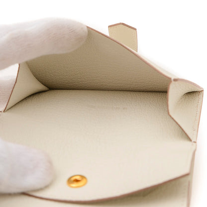 ベアン ミニ 二つ折り財布 シェーブル マッシュルーム ゴールド金具 B刻印 二つ折り財布