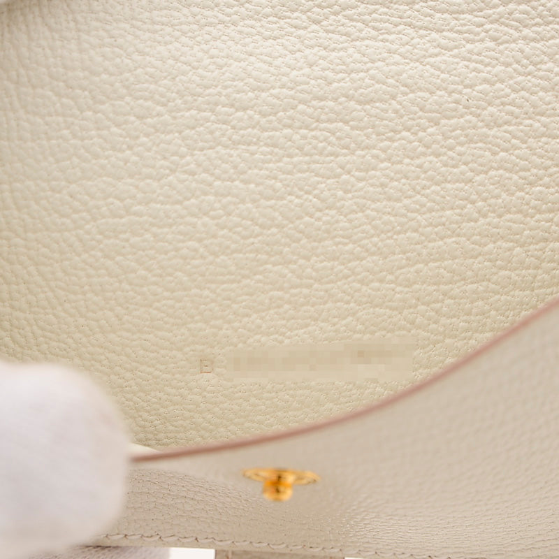 ベアン ミニ 二つ折り財布 シェーブル マッシュルーム ゴールド金具 B刻印 二つ折り財布