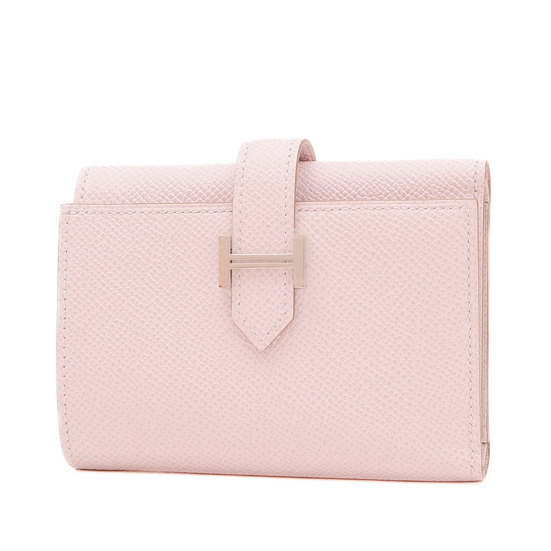 ベアンコンビネ 三つ折り財布 エプソン モーヴペール シルバー金具 B刻印 三つ折り財布