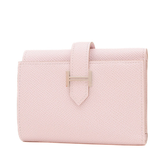 ベアンコンビネ 三つ折り財布 エプソン モーヴペール シルバー金具 B刻印 三つ折り財布