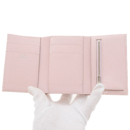 ベアンコンビネ 三つ折り財布 エプソン モーヴペール シルバー金具 B刻印 三つ折り財布