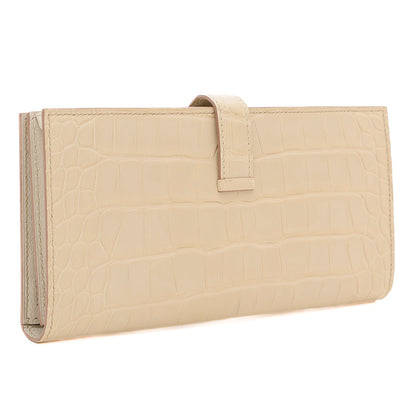 ベアンスフレ 二つ折り長財布 クロコアリゲーター ベトン ゴールド金具 U刻印 長財布