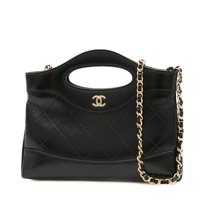 シャネル31 ミニチェーンショルダーバッグ フォンホルダー カーフ ブラック AP3656 ショルダーバッグ