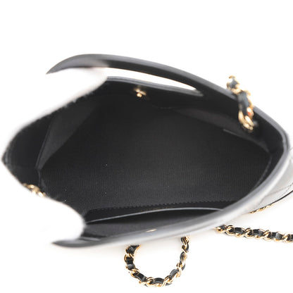 シャネル31 ミニチェーンショルダーバッグ フォンホルダー カーフ ブラック AP3656 ショルダーバッグ