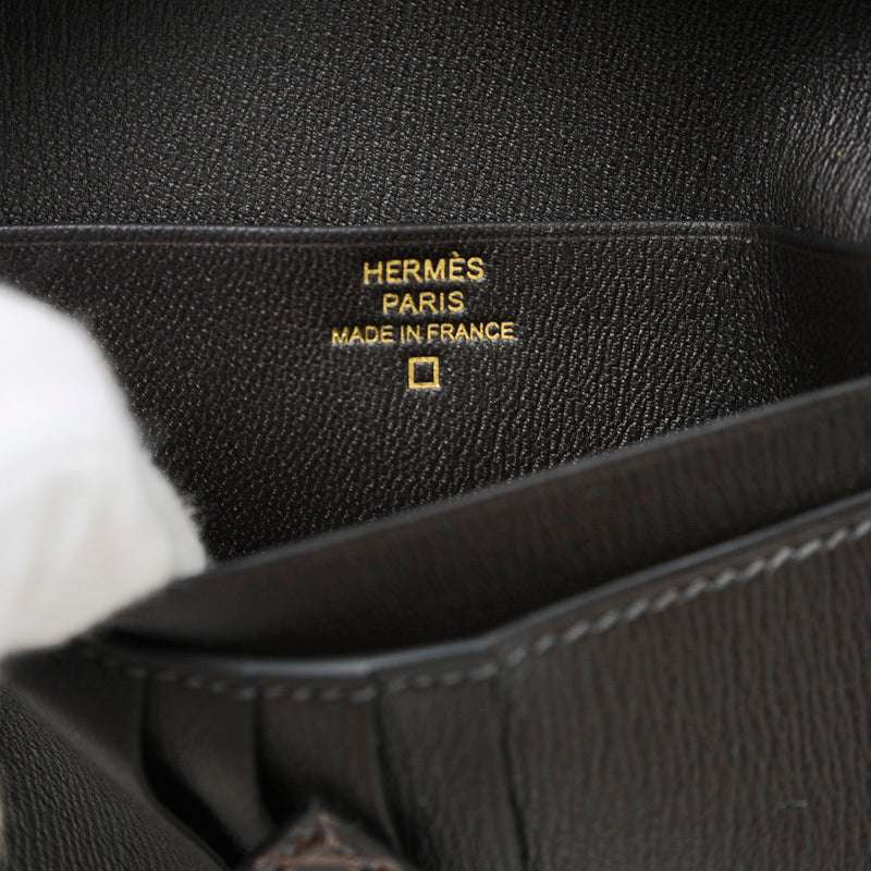 ベアンコンパクト 財布 アリゲーターリセ マカサー ゴールド金具 W刻印 二つ折り財布