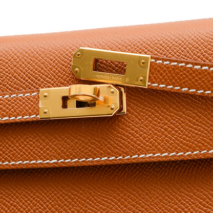 ケリー25 外縫い エプソン ゴールド ゴールド金具 W刻印 ハンドバッグ