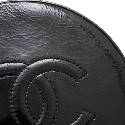 ラウンド アズアース チェーンショルダーバッグ パテントレザー ブラック A91946 ショルダーバッグ