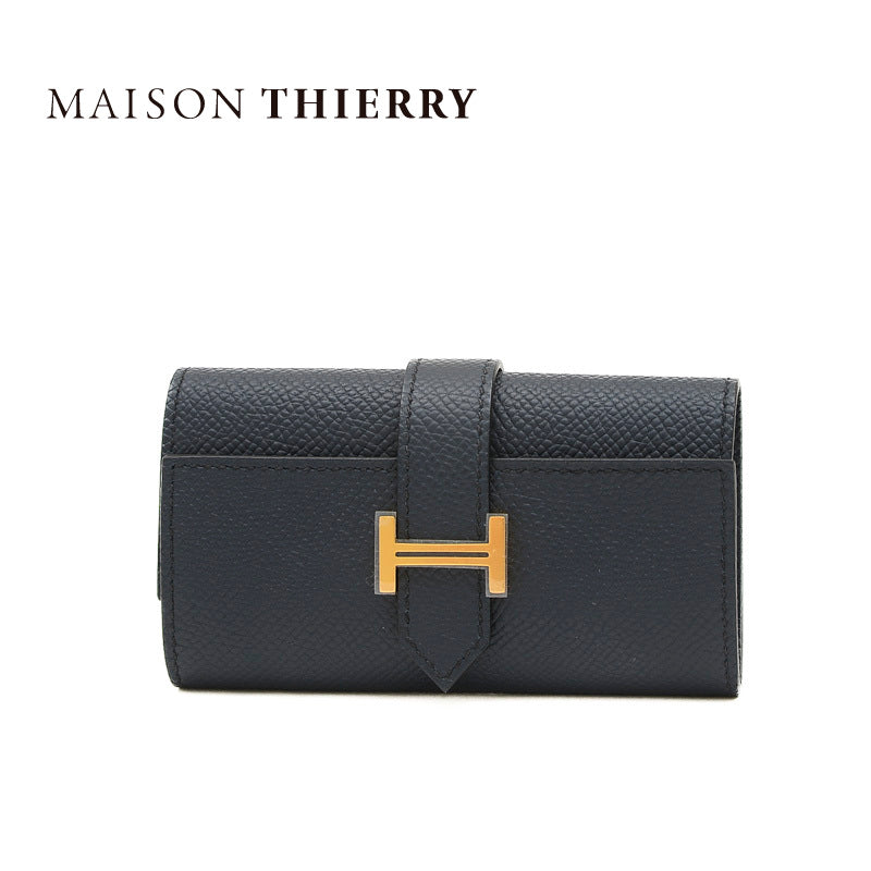 ベアン キーケース4本 エプソン ブルーインディゴ ゴールド金具 B刻印 キーケース