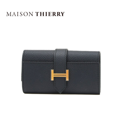 ベアン キーケース4本 エプソン ブルーインディゴ ゴールド金具 B刻印 キーケース