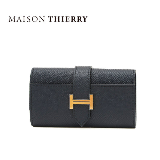 ベアン キーケース4本 エプソン ブルーインディゴ ゴールド金具 B刻印 キーケース