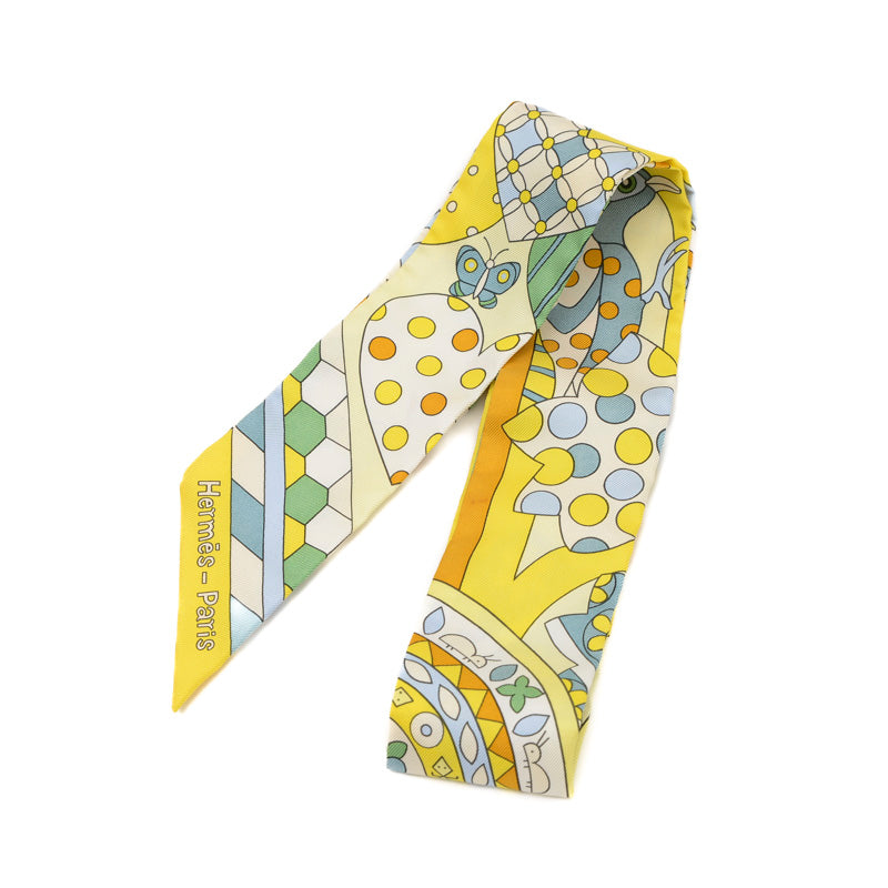 ツイリー 森のささやき Les Murmures de la Foret イエロー スカーフ シルク100% スカーフ