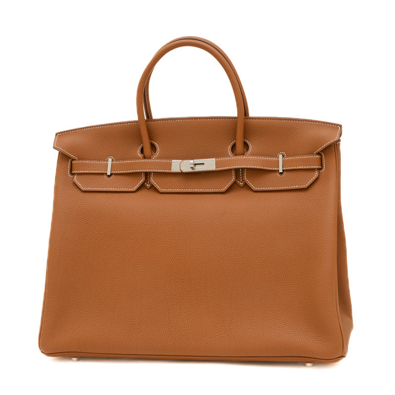 バーキン40 トゴ ゴールド シルバー金具 B刻印 ハンドバッグ