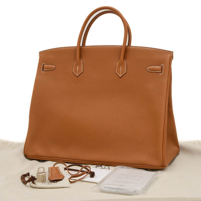 バーキン40 トゴ ゴールド シルバー金具 B刻印 ハンドバッグ