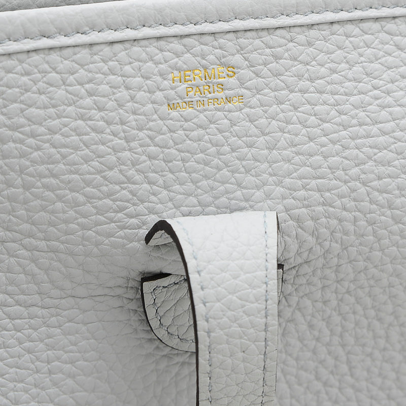 エブリン 3 PM トリヨン ブルーペール ゴールド金具 B刻印 ショルダーバッグ