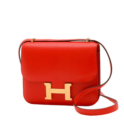 コンスタンス ミニ 18 シェーブルシャムキラ ルージュクー ゴールド金具 B刻印 ショルダーバッグ