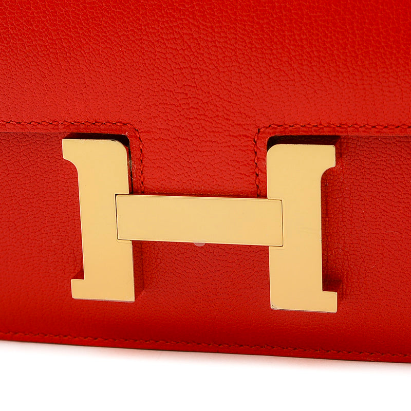 コンスタンス ミニ 18 シェーブルシャムキラ ルージュクー ゴールド金具 B刻印 ショルダーバッグ