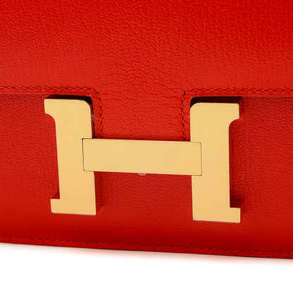 コンスタンス ミニ 18 シェーブルシャムキラ ルージュクー ゴールド金具 B刻印 ショルダーバッグ