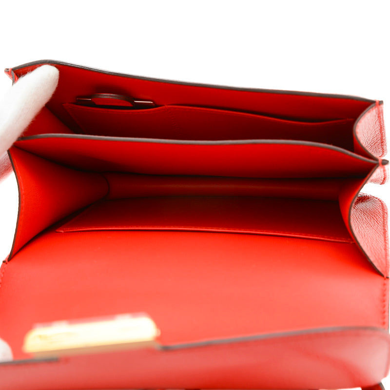 コンスタンス ミニ 18 シェーブルシャムキラ ルージュクー ゴールド金具 B刻印 ショルダーバッグ