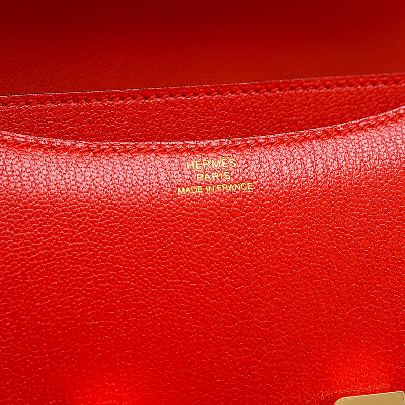 コンスタンス ミニ 18 シェーブルシャムキラ ルージュクー ゴールド金具 B刻印 ショルダーバッグ