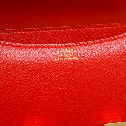 コンスタンス ミニ 18 シェーブルシャムキラ ルージュクー ゴールド金具 B刻印 ショルダーバッグ