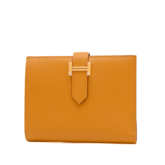 ベアンコンパクト 二つ折り財布 エプソン セサミ ゴールド金具 W刻印 二つ折り財布