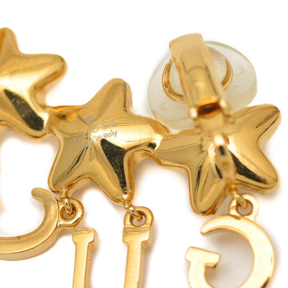 スクリプト ロゴ スター クリスタルストーン シングルイヤリング ゴールド 680267 イヤリング