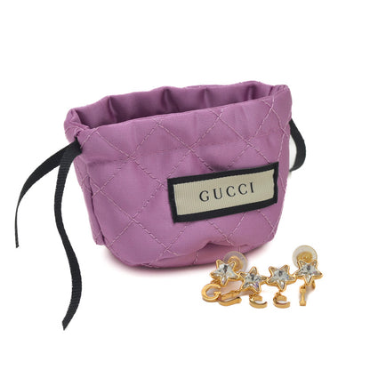 スクリプト ロゴ スター クリスタルストーン シングルイヤリング ゴールド 680267 イヤリング