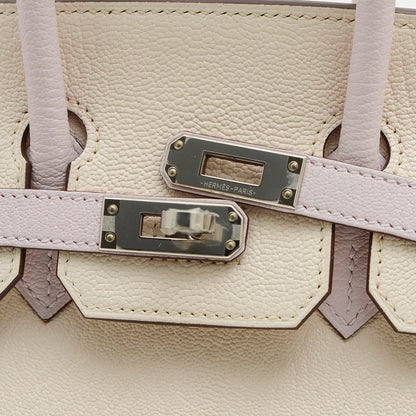 バーキン25 パーソナル シェーブル クレ/モーヴペール シルバー金具 B刻印 ハンドバッグ