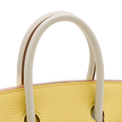 バーキン25 パーソナル トゴ ジョーヌプッサン/グリペール B刻印 ハンドバッグ