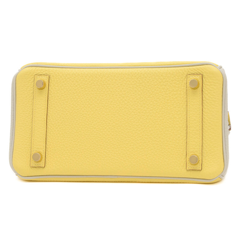 バーキン25 パーソナル トゴ ジョーヌプッサン/グリペール B刻印 ハンドバッグ