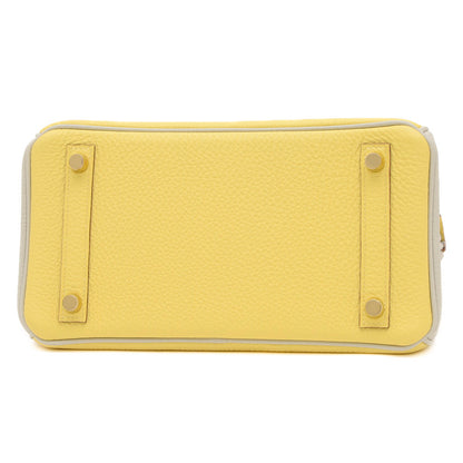 バーキン25 パーソナル トゴ ジョーヌプッサン/グリペール B刻印 ハンドバッグ